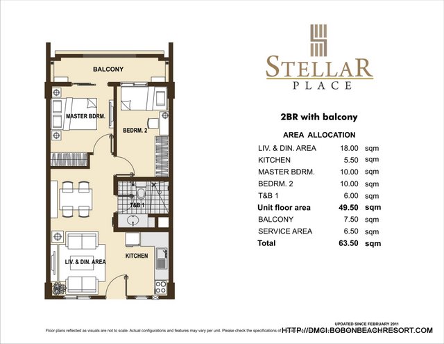 Stellar Place 2 Bedroom Layout