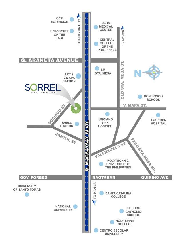 Sorrel Location Map