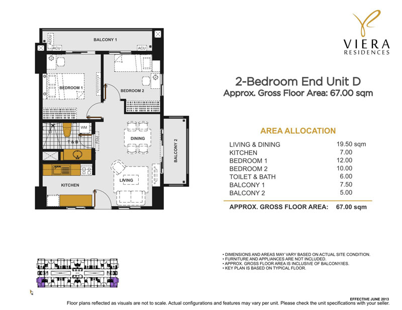 Viera 2BR End Unit D