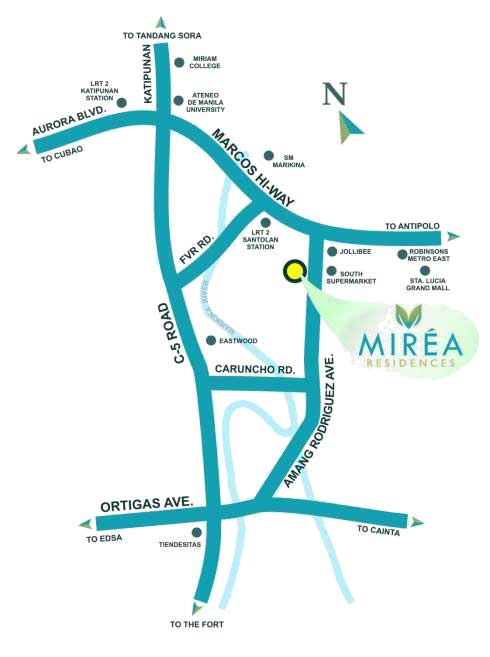 Mirea Residences Location Map