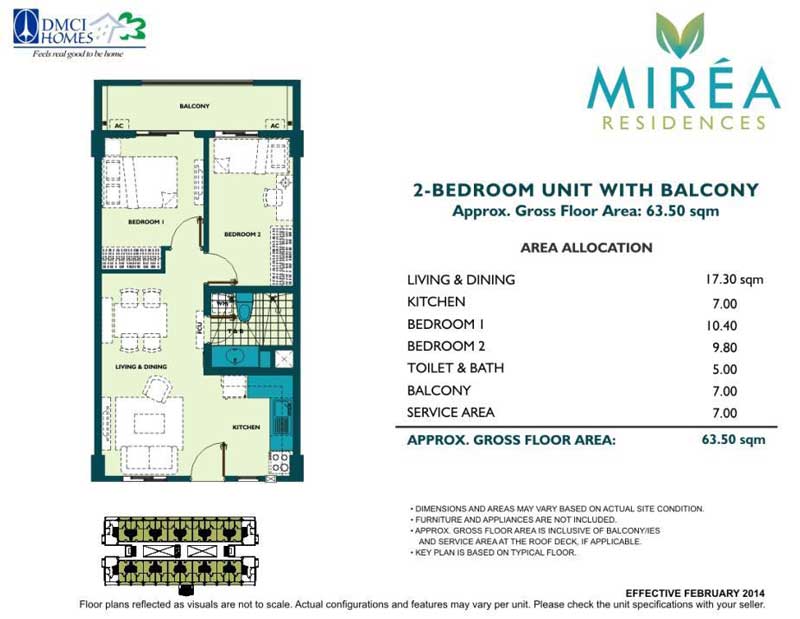 Mirea Residences 2BR 49.5