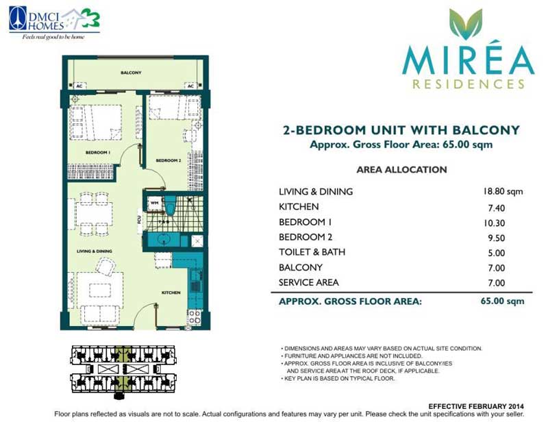 Mirea Residences 2BR 51 sqm