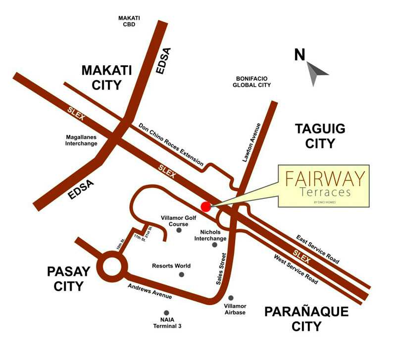 Fairway Terraces Location Map