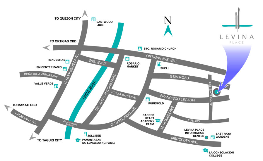 Levina Place Location Map