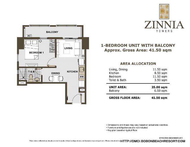 Zinnia Towers 1 Bedroom with Balcony